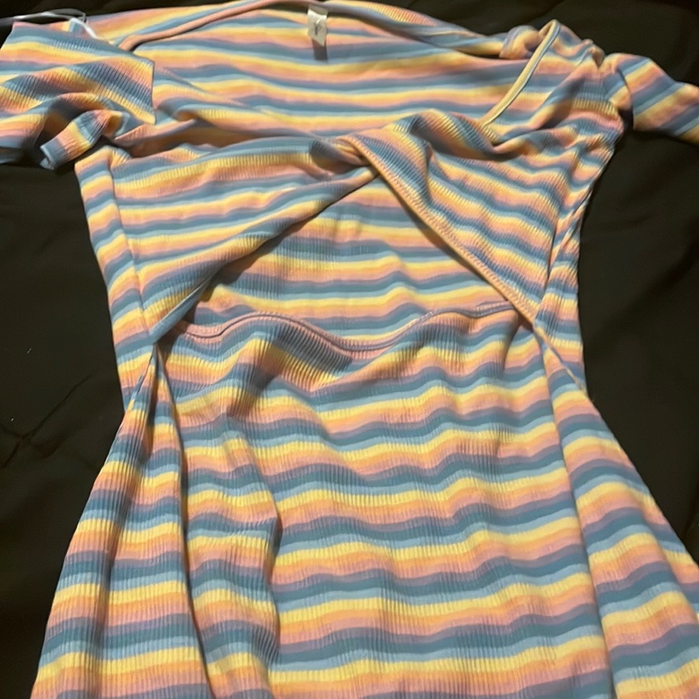 Cutout rainbow dress